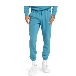 NWT Men's‎ Fleece Knit Teal Larkspur Drawstring Joggers by Abound Size XL